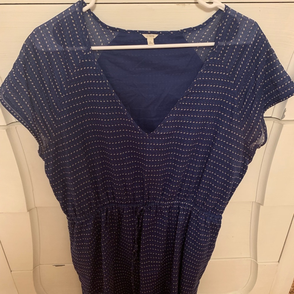 J Crew Blue Cotton Dress